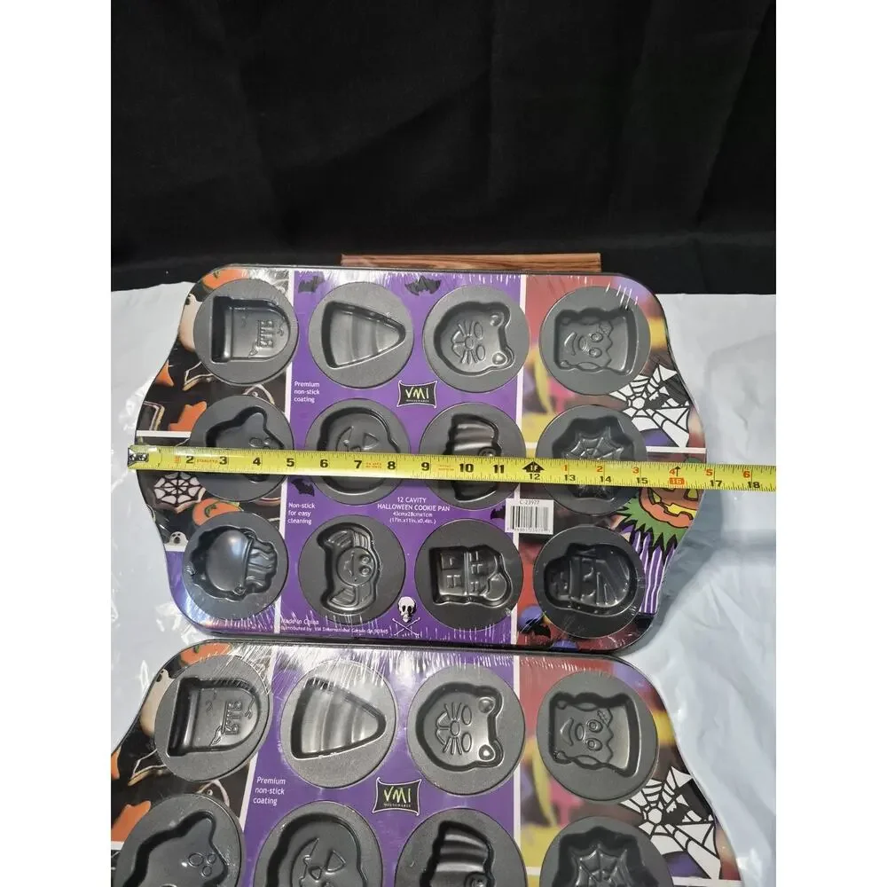 2 VMI Halloween Cookie Sheet 12 Cavity Nonstick Candy Melting Sheet Baking Pan